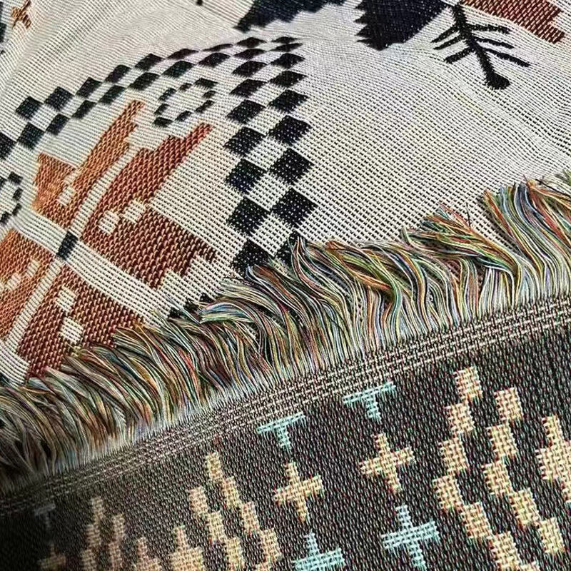 橙央户外露营桌布波西米亚垫子春日野餐ins野餐垫露营民族风地毯