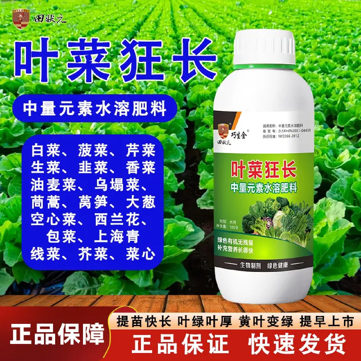田状元叶菜狂长提苗生根壮苗叶片厚绿白菜青菜油麦菜通用叶面肥料