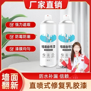 天缘防水墙面自喷漆翻新直喷式修复乳胶漆白色手喷漆防霉防潮补漏