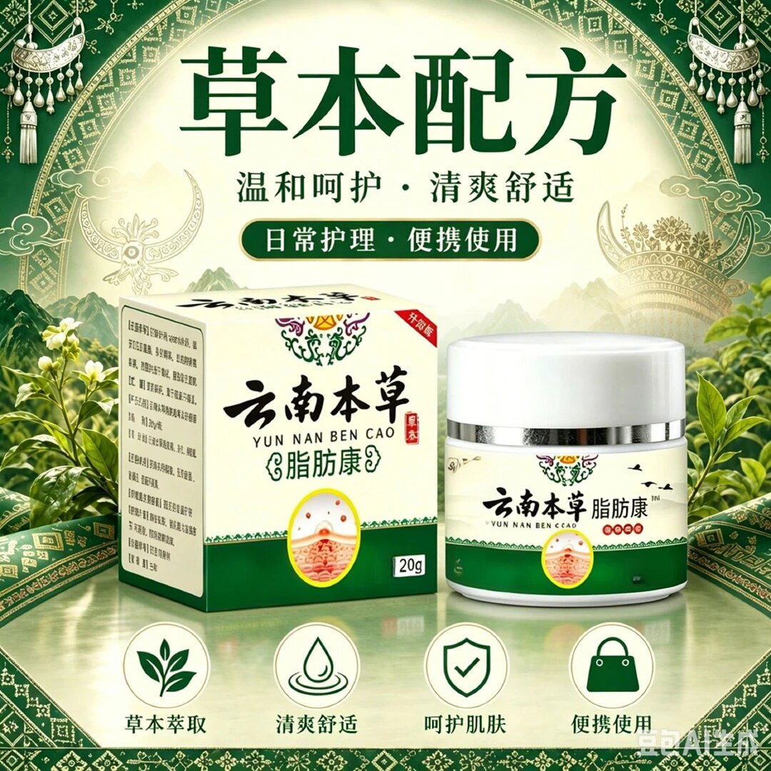 共康云南本草脂肪康肉粒疙瘩小硬块凹凸不平外用软膏温和不伤肤