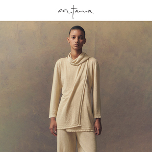Cortana BOTANICA系列 亚麻针织宽松上衣2023年春新品