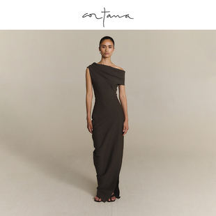 Cortana连衣裙女 2026春夏新款修身显瘦小众气质长裙