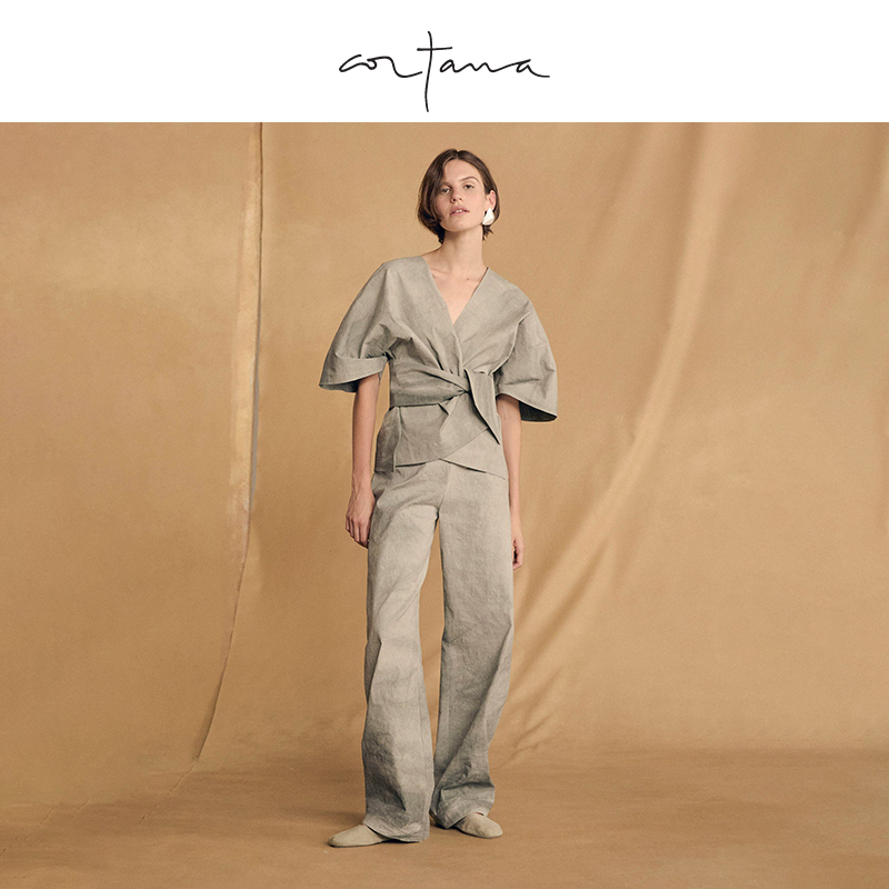 Cortana 马耳他水蓝色条纹长裤 Ryo系列