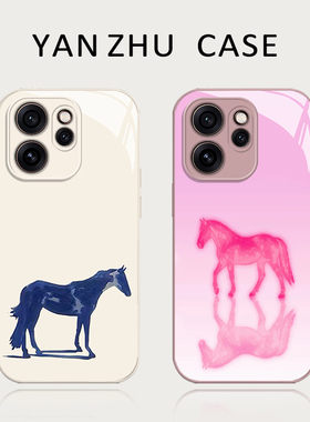 蓝色小马手机壳适用opporeno15pro马年14本命年13新款12新年11过年10限定rone9por创意8小众7高级感6套5外壳