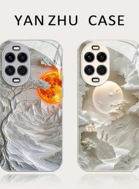 云涧栖月手机壳适用华为nova15新中式14中国风13pro小众12ultra高级感11se创意10个性9新款8套7外壳por保护套