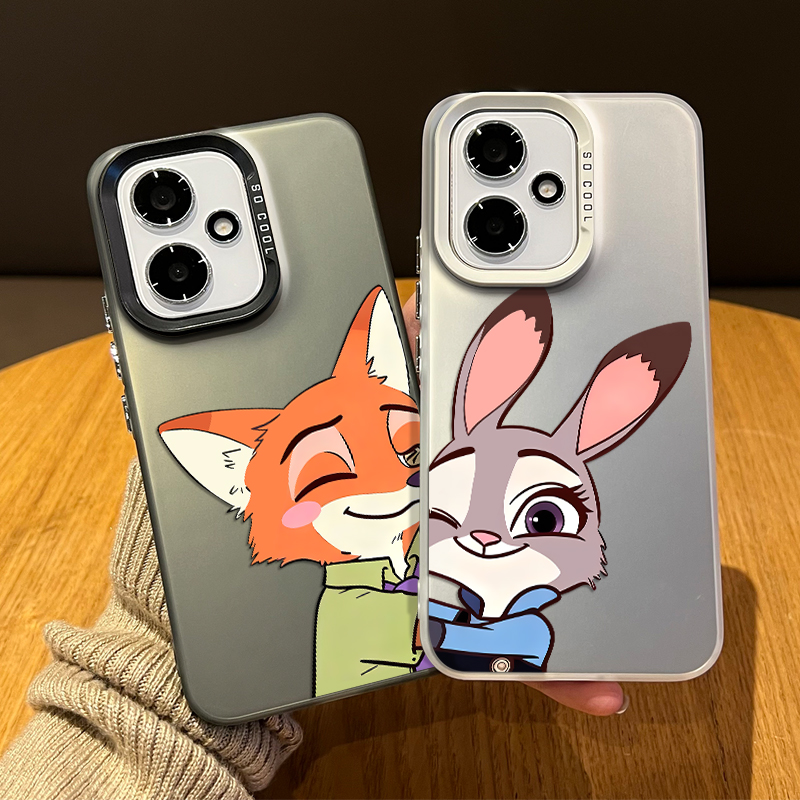 情侣疯狂动物城手机壳适用荣耀