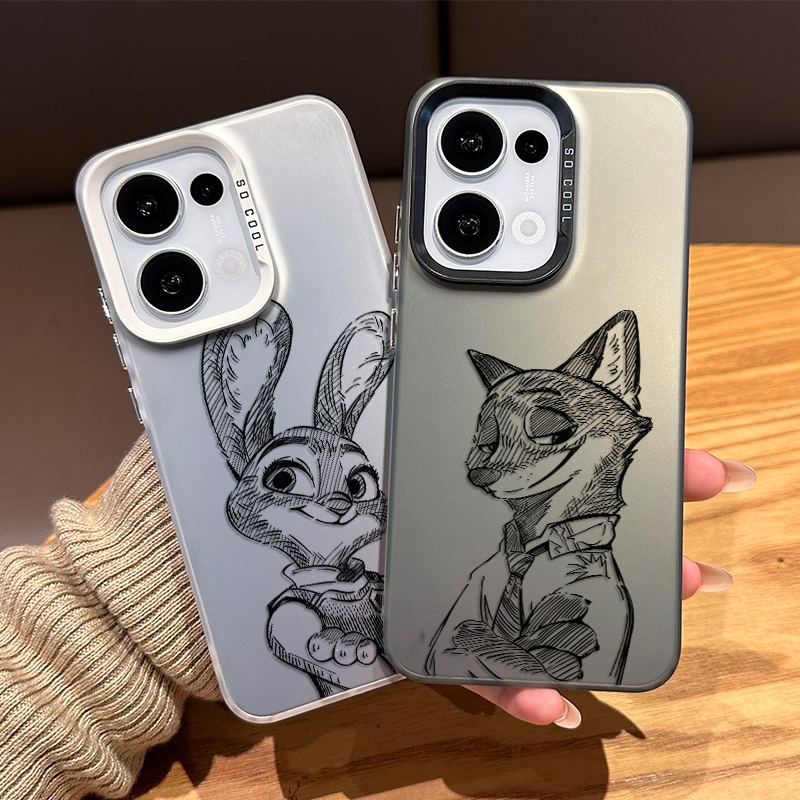 情侣疯狂动物城手机壳适用OPPO