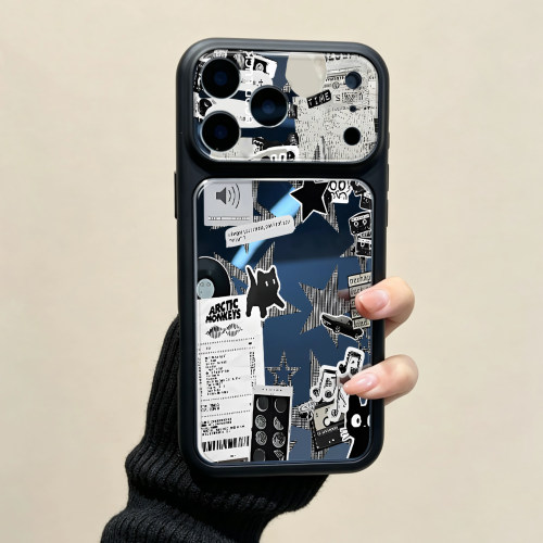 星星音乐黑猫手机壳适用苹果系列