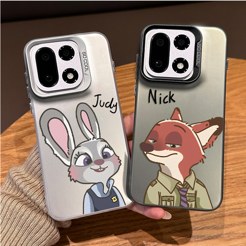 情侣疯狂动物城手机壳适用一加