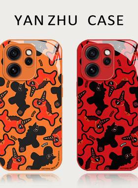 鎏金马年限定手机壳适用opporeno15pro红色14本命年13新款12新年过年11小众10高级感rone9por招财8玻璃7套6/5