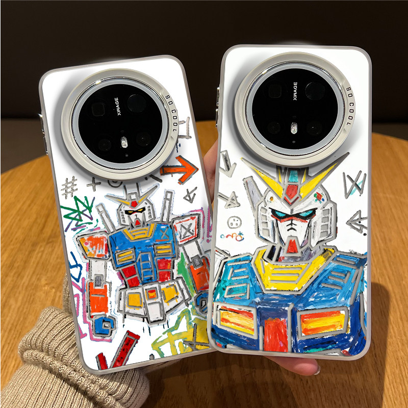 手绘高达手机壳适用华为mate80promax漫画mate70a