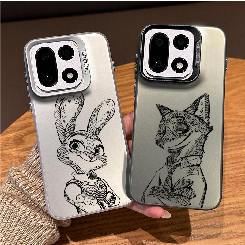 情侣疯狂动物城手机壳适用一加