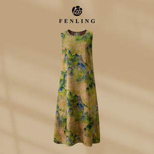 千里江山-夏季新品100%桑蚕丝香云纱四经绞罗连衣裙LYQ17-LYQ20