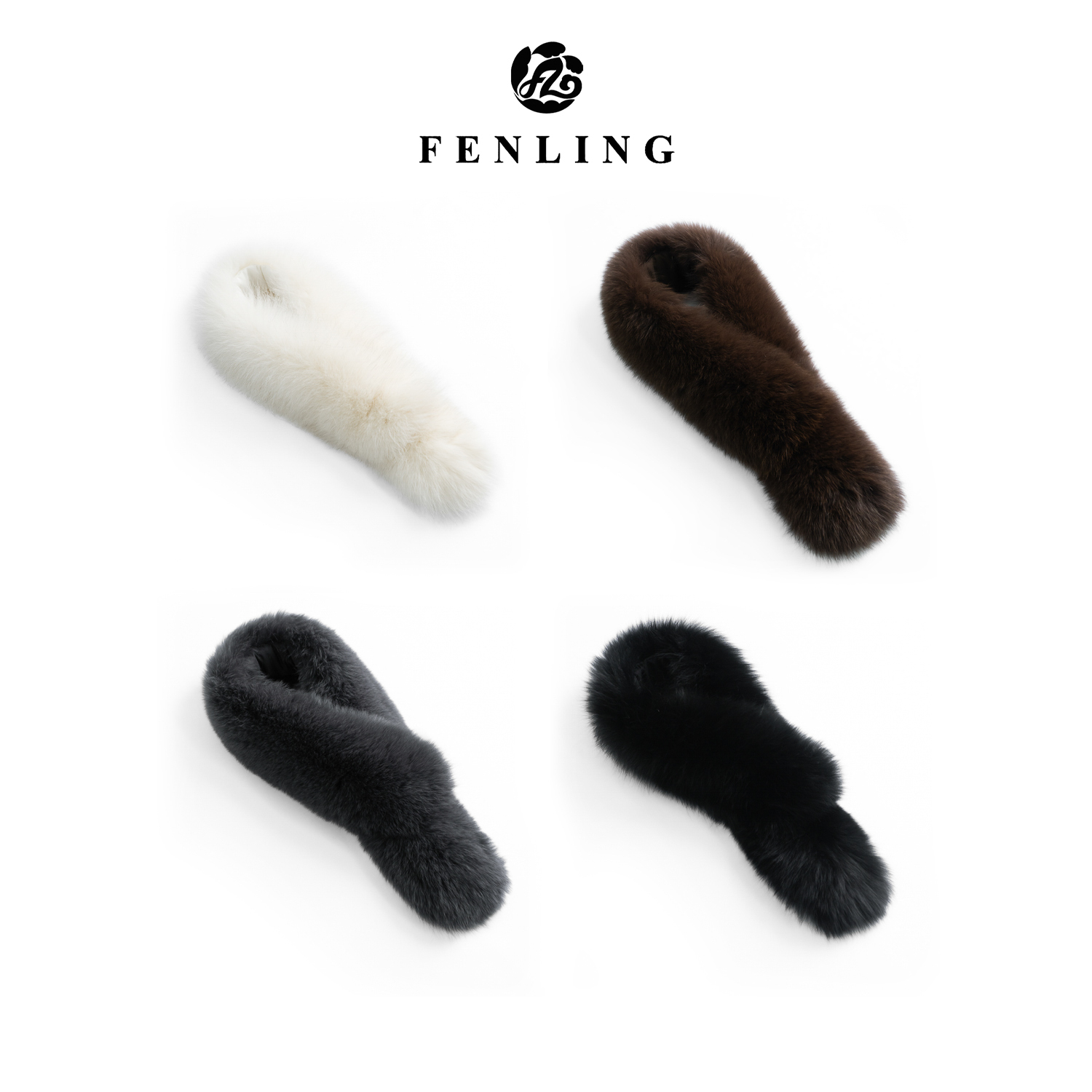 芬领-暖兮-狐狸毛领围脖奢华百搭时尚气质ST152-ST155