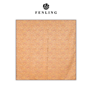 龙瑞-非遗桑蚕丝宋锦香云纱105CM方巾围巾披肩国潮WJ70