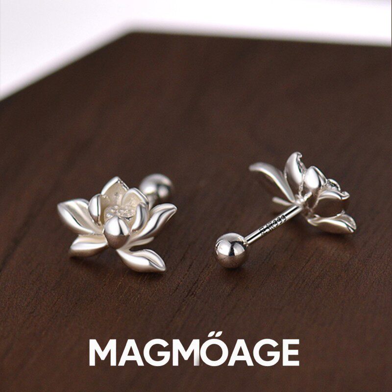 法国设计师MAGMOAGE莲花耳钉