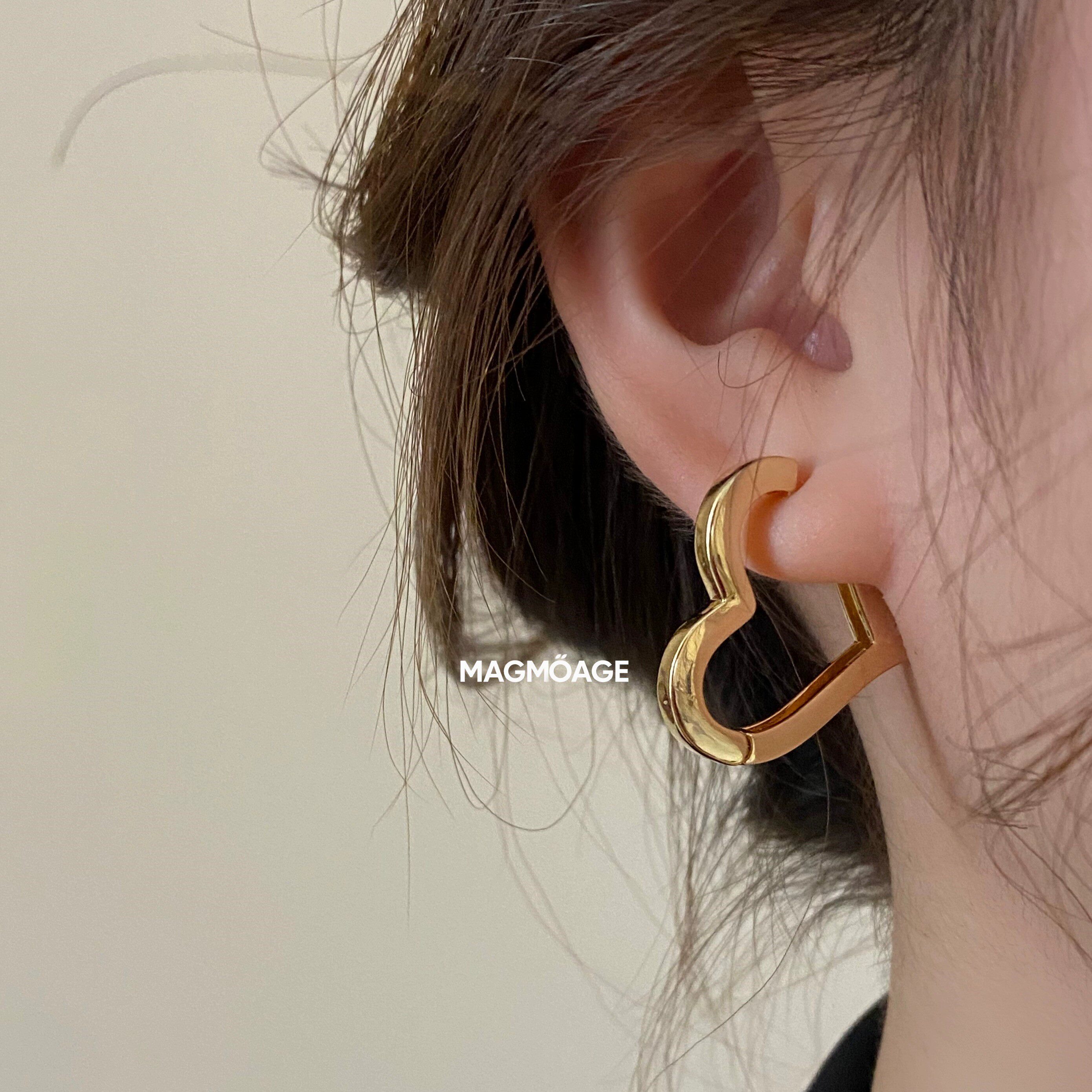 法国【设计师】MAGMOAGE 高级感轻奢大爱心耳扣气质时尚耳环耳饰