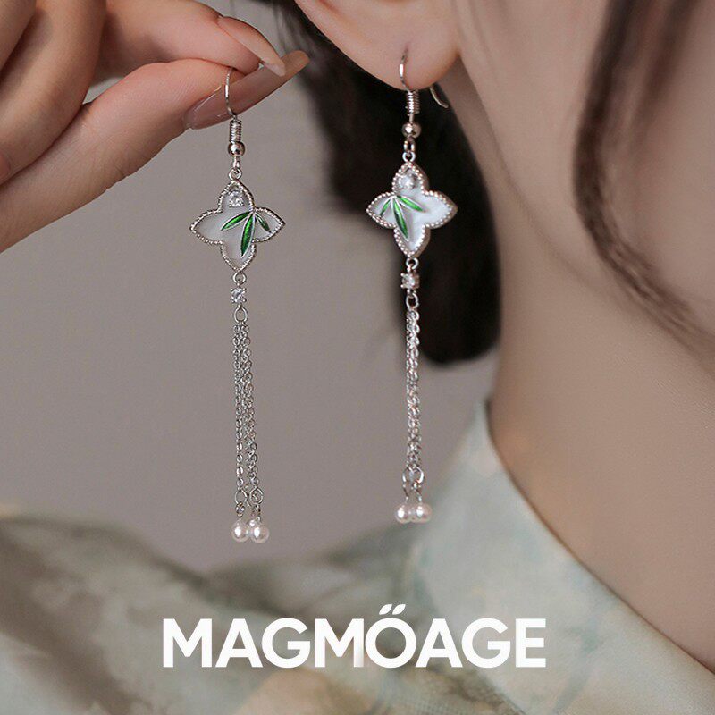 MAGMOAGE竹子耳坠中式国风流苏