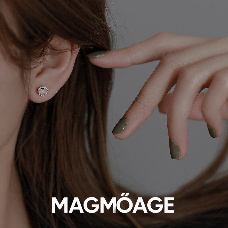 法国设计师MAGMOAGE猫眼石耳钉