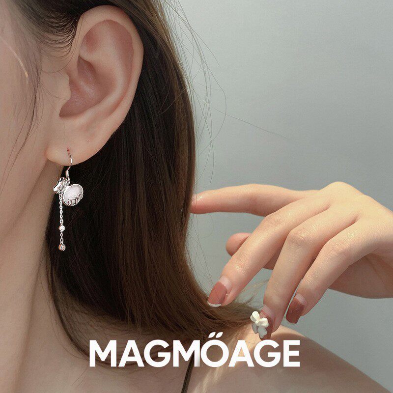 法国【设计师】MAGMOAGE高级感福袋耳环女流苏耳坠猫眼石复古耳饰