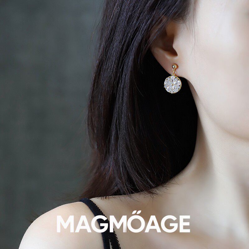法国设计师MAGMOAGE满钻圆形耳钉