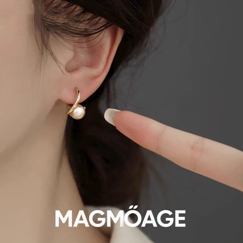 奥雅伦MAGMOAGE轻奢香槟色耳钉