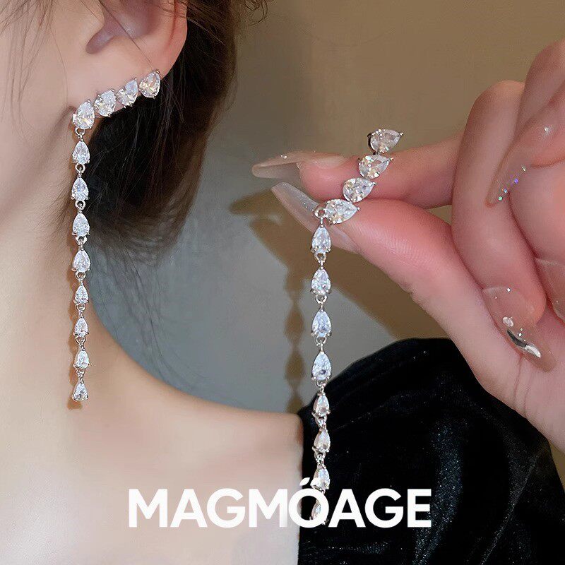 法国设计师MAGMOAGE长款流苏耳环