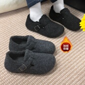 复古增高勃肯鞋 加绒加厚勃肯鞋 冬季 保暖女鞋 保暖勃肯棉鞋 2025新款