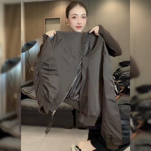 欧洲站欧货炸街咖色外套女
