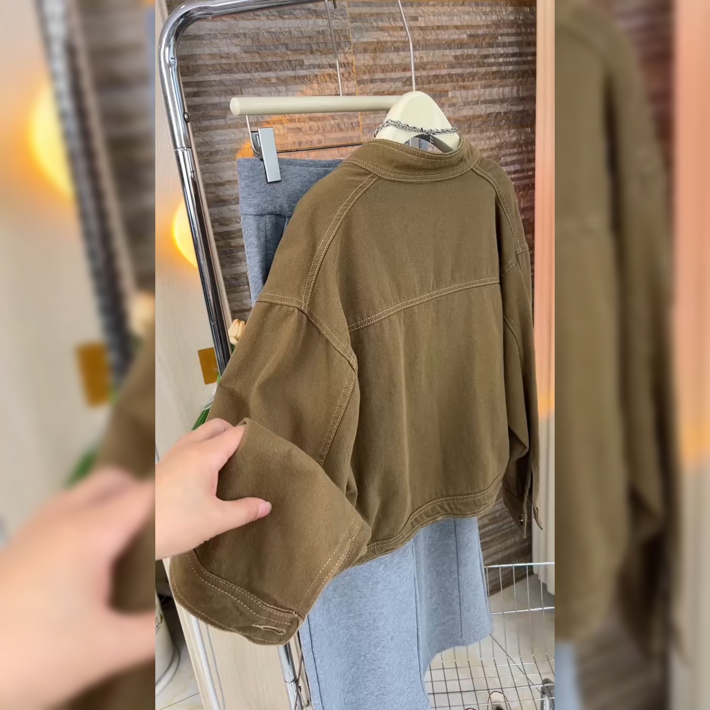 韩系复古咖色牛仔外套女春秋新款小个子宽松显瘦洋气减龄休闲上衣