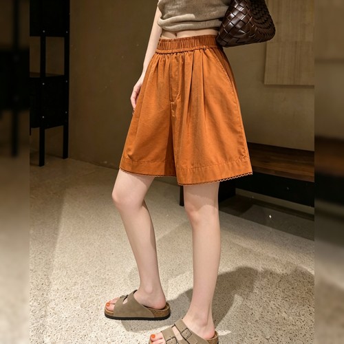 小个子镂空显瘦冰丝短裤女