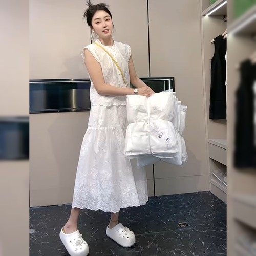 欧洲站欧货排扣上衣套装女