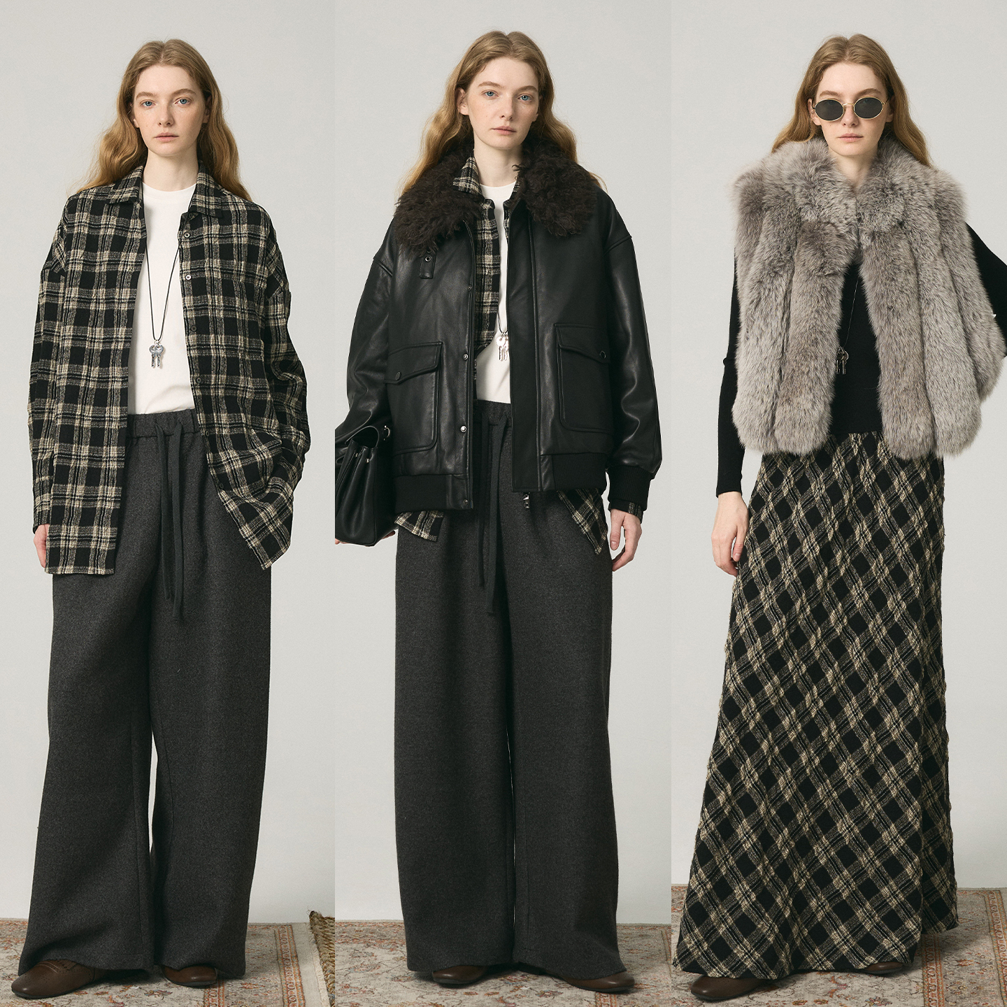 苏格兰美学 重磅加厚羊毛格纹衬衫阔腿裤 温暖过冬SOUNDSAROUND