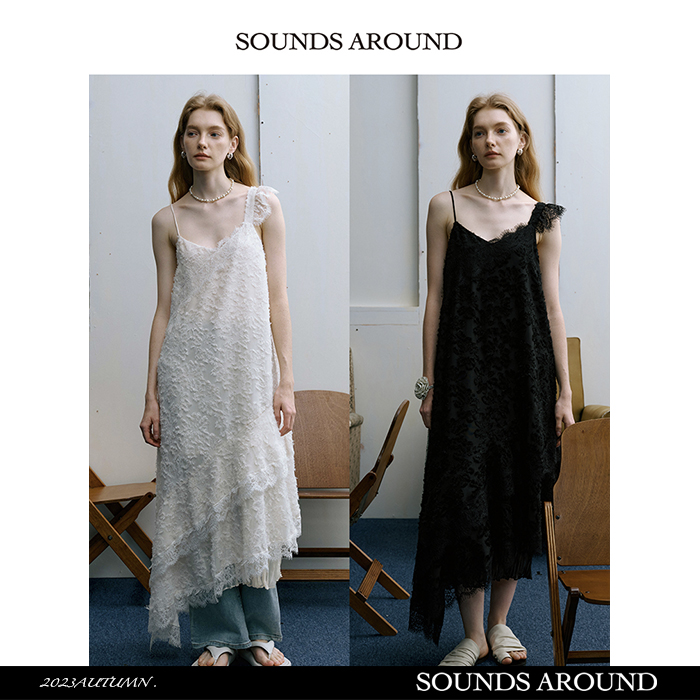 流浪诗人不规则蕾丝连衣裙