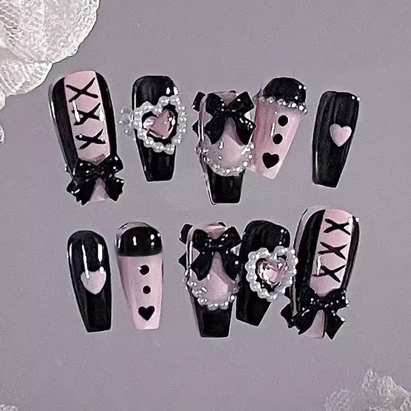 儿童专用穿戴甲片美甲女童12岁10岁可穿戴小孩8岁9岁小女孩假指甲