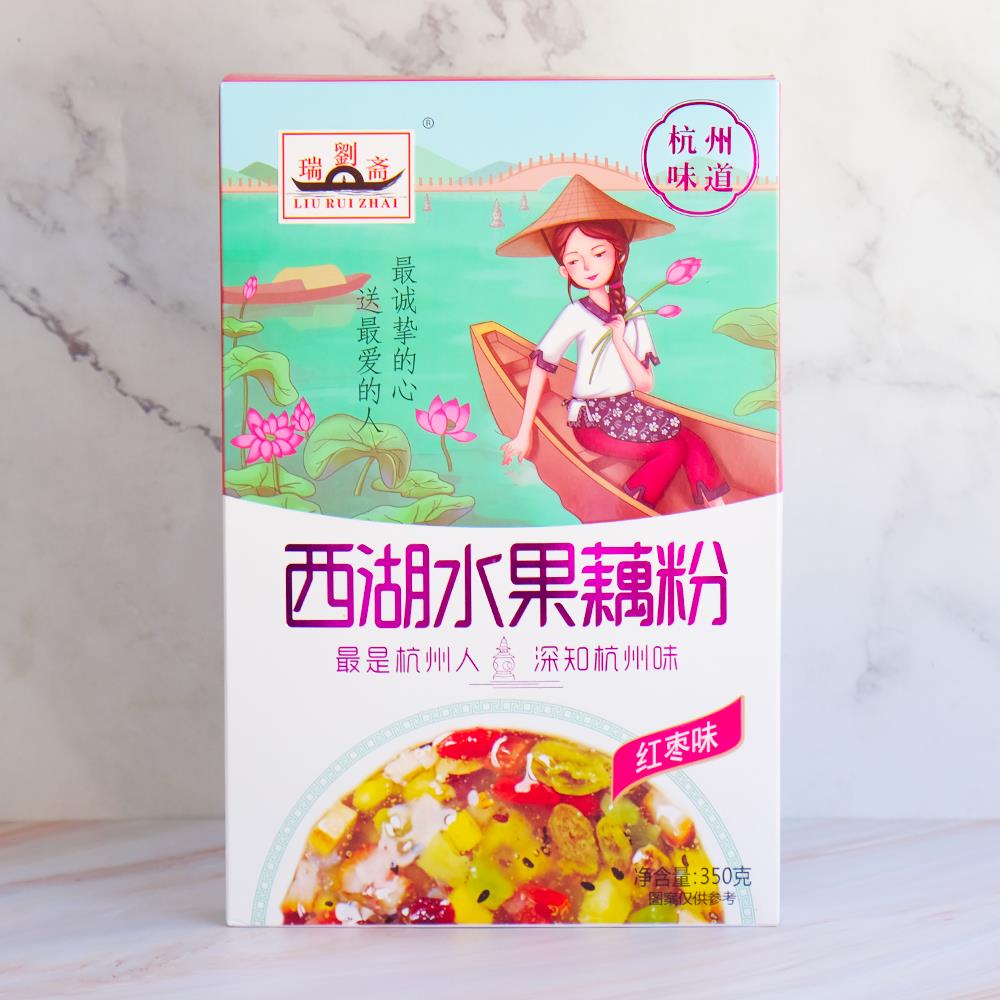 ly杭州特产零食特产西湖水果藕粉羹早餐独立小袋装桂花味红枣味35