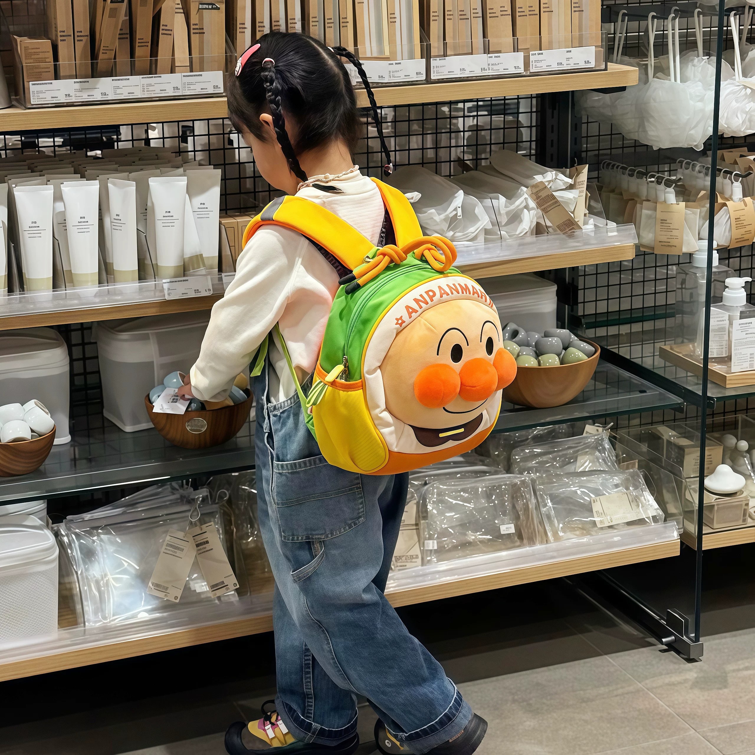面包超人幼儿园书包男孩女孩儿童双肩包旅游轻便毛绒卡通可爱包包