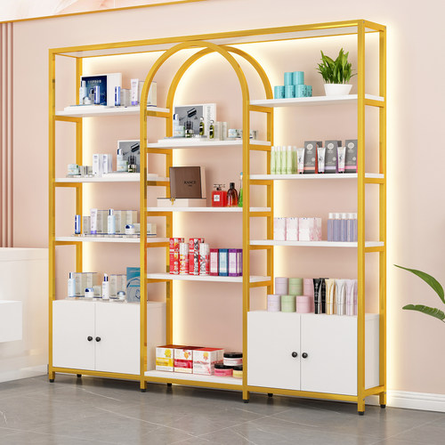 美容院货品陈列架化妆品展示柜