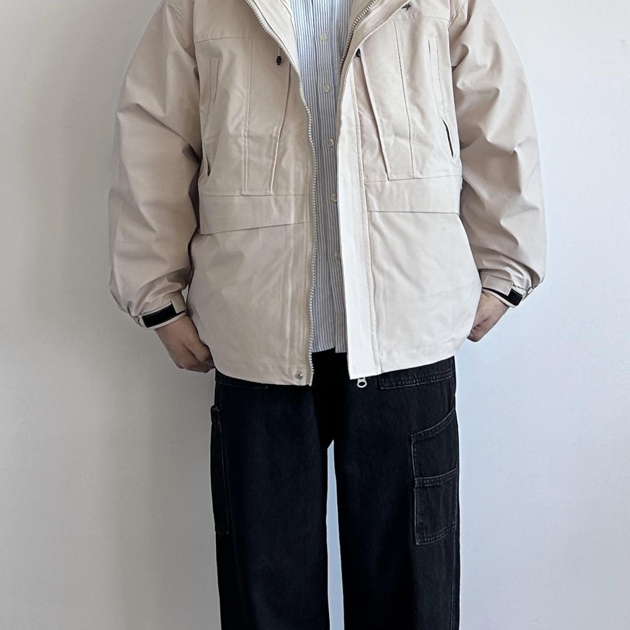HCORT日系潮流三合一白鸭绒工装羽绒服男女加厚保暖可拆卸冲锋衣