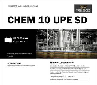 绿色特瑞堡化学品输送橡胶管食品级DMF浓硫酸98硝酸王水化工软管