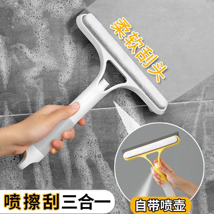 饭店擦桌子神器刮玻璃转盘的刮子餐厅用喷水装清洁剂硅胶刮条清洁