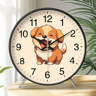 摆台式座钟卡通小狗家用摆件钟表摆放式客厅摆钟桌面时钟台钟坐钟