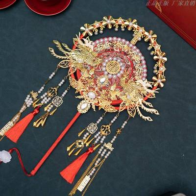 十里红妆全套拼图拼酷点翠喜扇重工成品扇闺蜜新婚礼物秀禾婚礼扇
