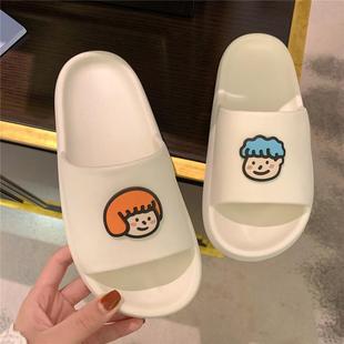 日本浴室男女情侣凉拖鞋 卡通凉 室内居家用外穿网红ins潮时尚 日式
