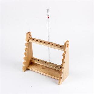 木制梯形管架刻度吸管架子木质吸管架木质移液管架滴管架试管架