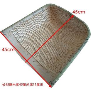 竹编簸箕纯手工大中小号柳条筐笸箩农用筲箕 白色柳编藤编家用老款