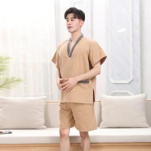 浴服 汗蒸服女款 纯棉按摩服情侣式 桑拿服韩版 可爱一鹿有你全棉套装
