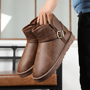 雪地靴男款2025新款冬季加绒加厚保暖棉鞋防滑防水韩版休闲棉靴女