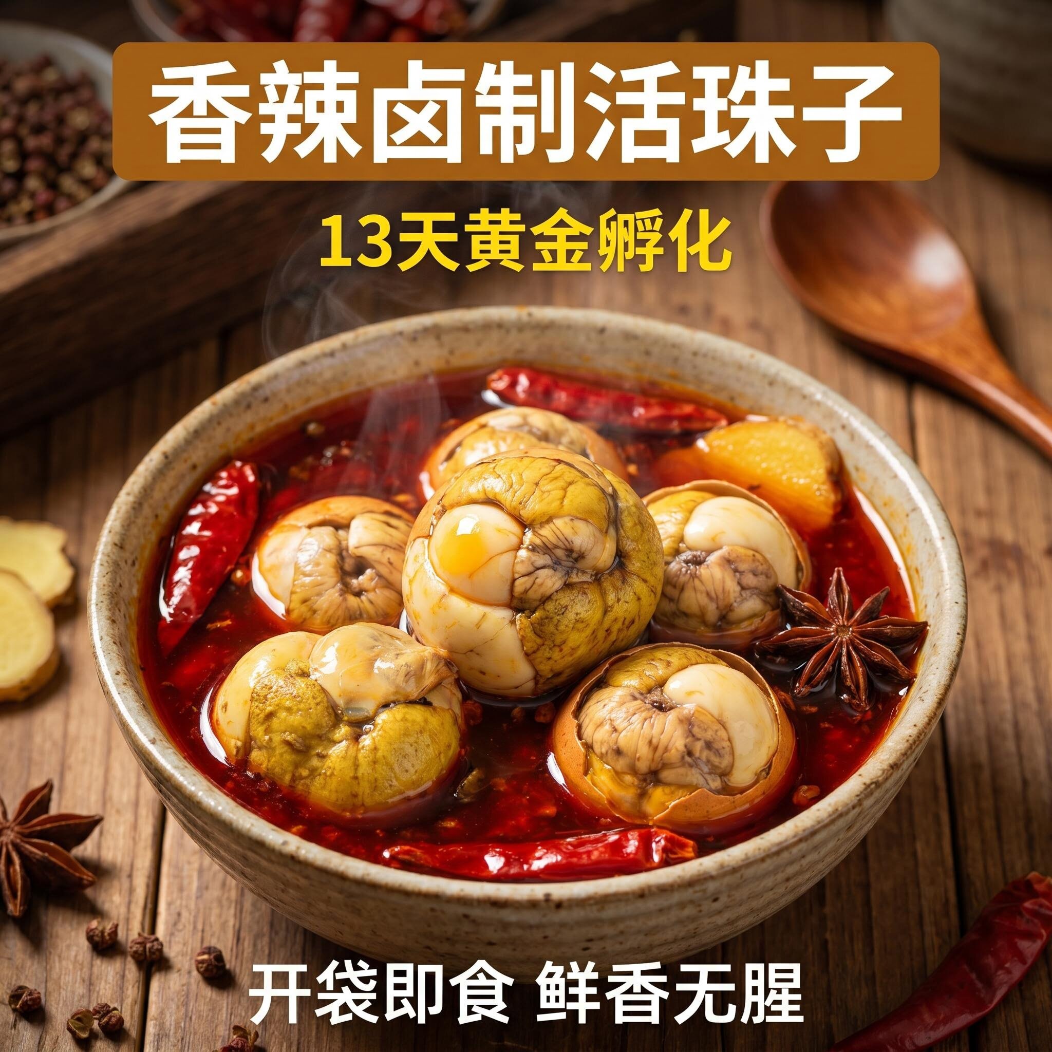 13天活珠子五香即食白壳40枚