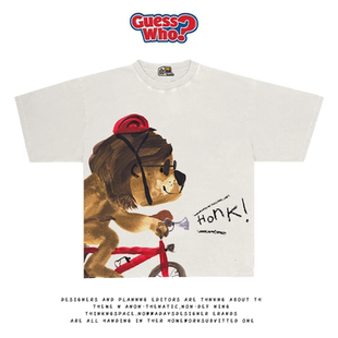 狮子小众短袖 萬物All 不定要看心情骑着自行车 风格 t恤 Nature